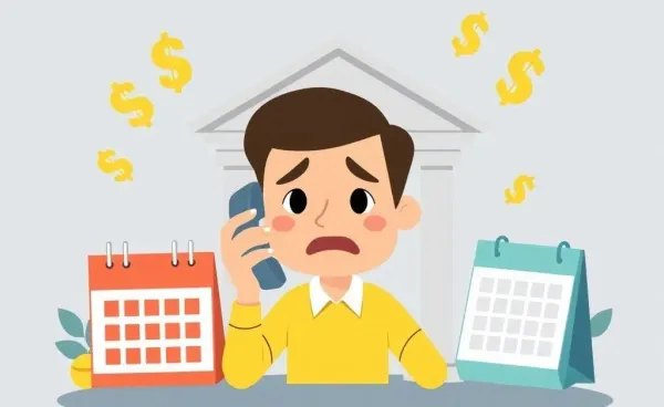 Concerned person on the phone with a bank about a fraud dispute