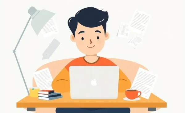 Person working from home as a freelance loan officer