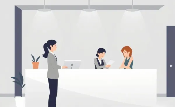 Calm service interaction illustration