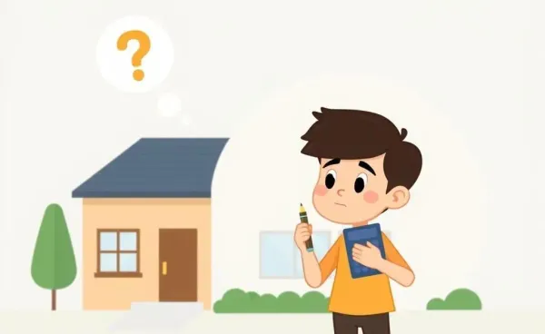 A thoughtful person considering financial options for rental property investment