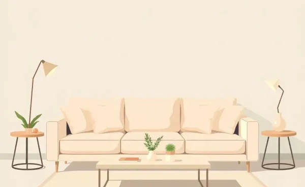 A peaceful living room scene symbolizing home comfort and decision-making.