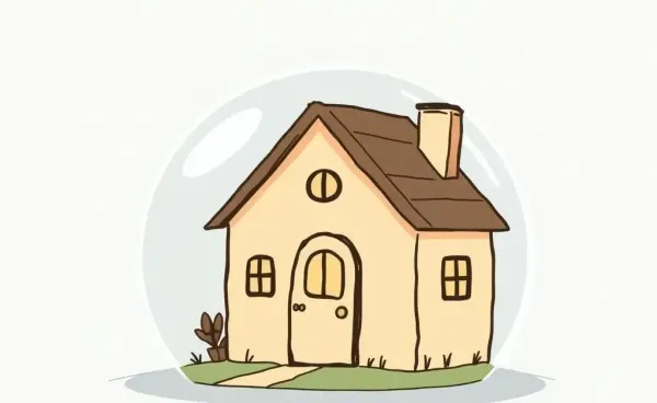 Illustration of a home surrounded by a protective bubble