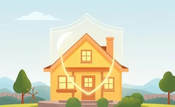 A cozy home protected by a shield