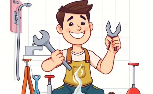 Homeowner fixing a drain clog with tools