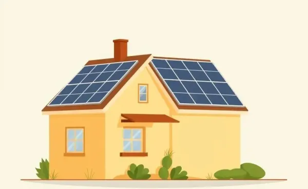 A charming house with solar panels capturing sunlight
