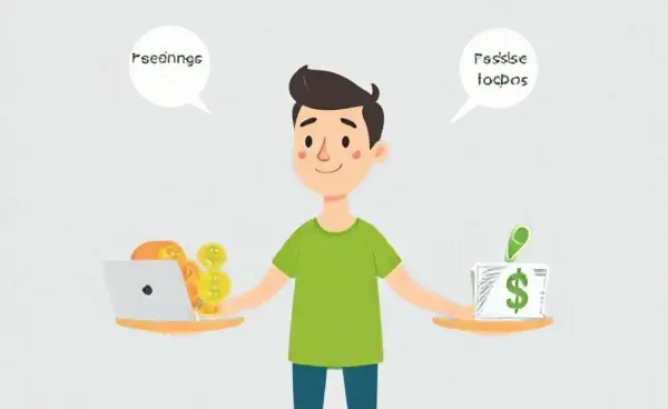 A person balancing multiple income streams to manage debt