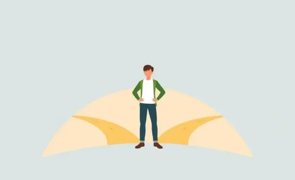 A person standing confidently at a crossroads representing independent career paths.