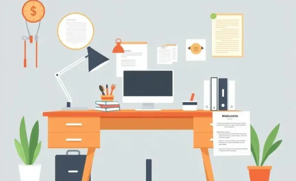 An organized desk featuring an insurance agent's toolkit with lead generation strategies.