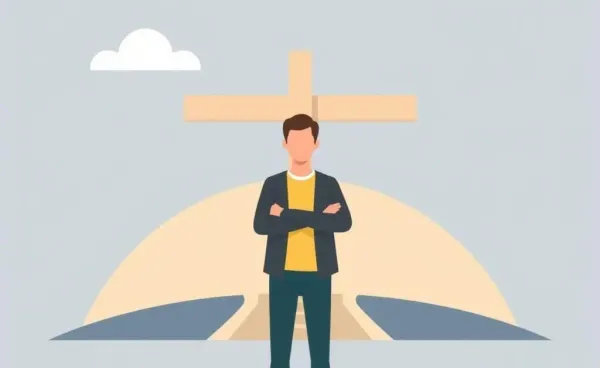 Person at a crossroads with career path signs in the insurance industry