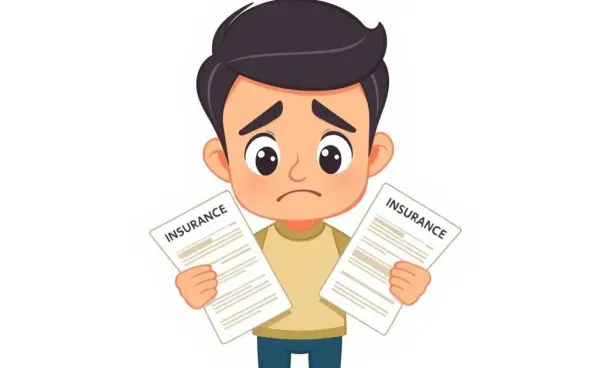 A person deciding between two insurance policies.