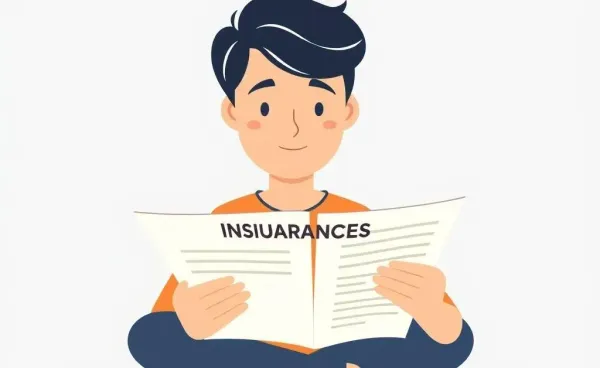 Calm person reviewing insurance documents