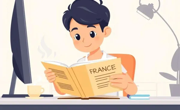 A person studying for an insurance exam at a desk with coffee