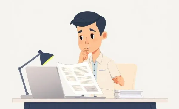 Person reading insurance documents