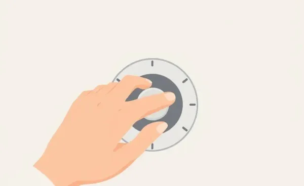 Illustration of a hand adjusting an interest rate dial