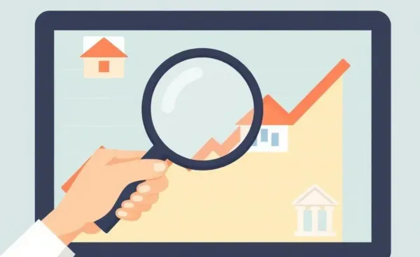 Person examining interest rate changes on a chart