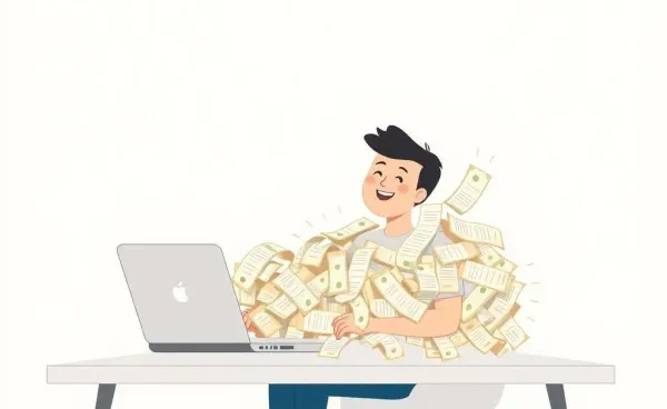 Person reviewing bank transfer details on a laptop