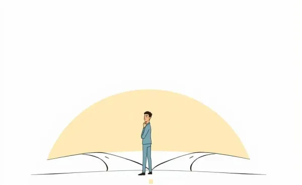 A person contemplating different investment paths