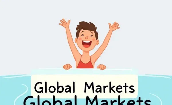 Person dipping toes into global markets represented as a pool