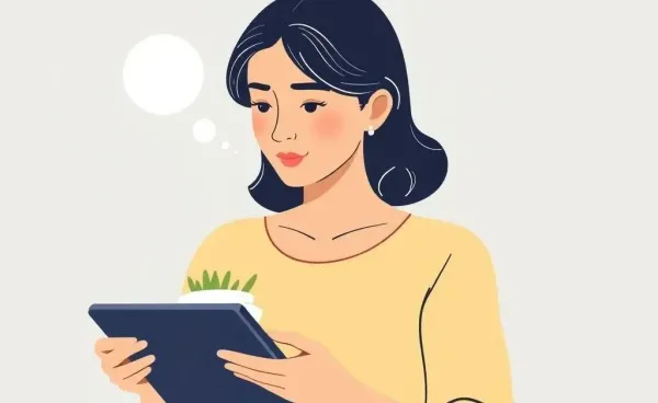 Woman evaluating an investment portfolio on a tablet