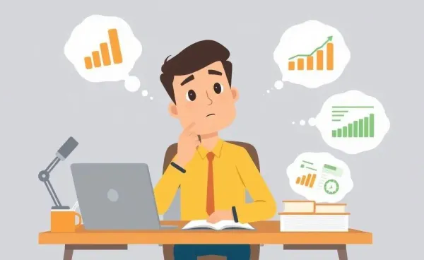 A person contemplating investment options at a desk