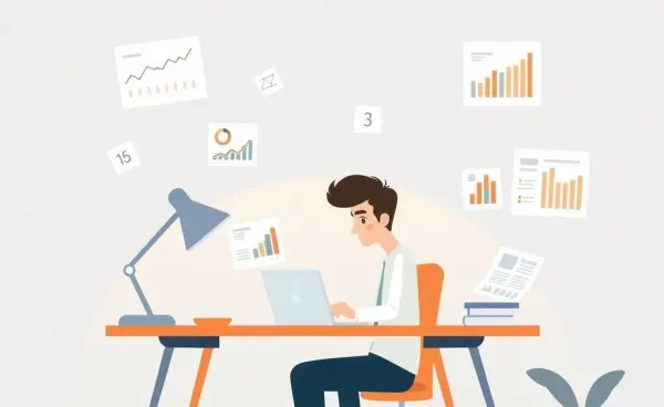 A person analyzing investment charts at a desk