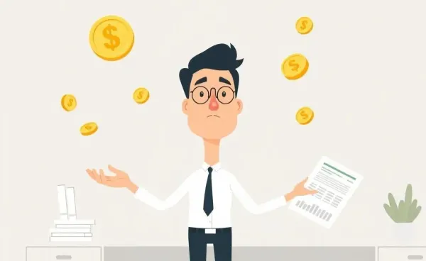 Person juggling coins and tax documents representing capital gains tax
