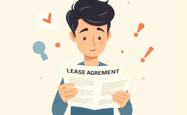 Illustration of a person confused by lease options