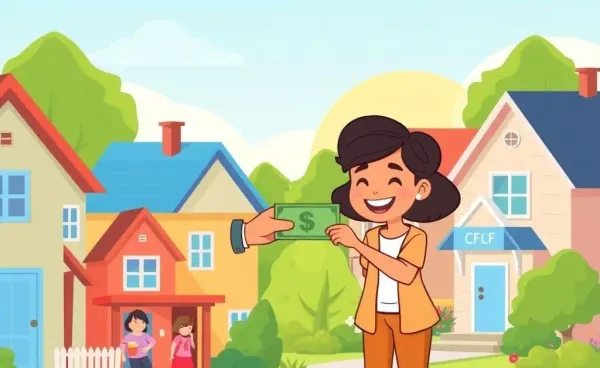Illustration of a person lending money to a homeowners association.