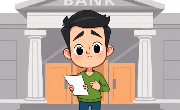 Person trying to remove a lien in front of a bank.