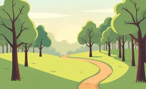 Tranquil forest path symbolizing life's journey