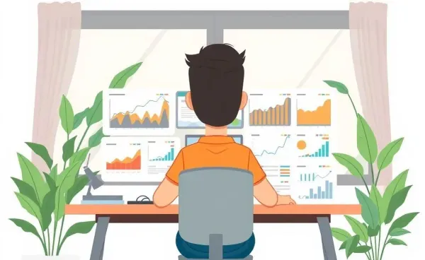 A person comfortably working on long-term investment strategies at a desk