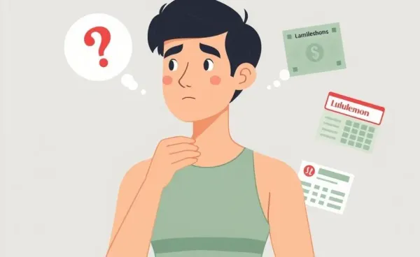 Cartoon of a person thinking about investing in Lululemon stocks