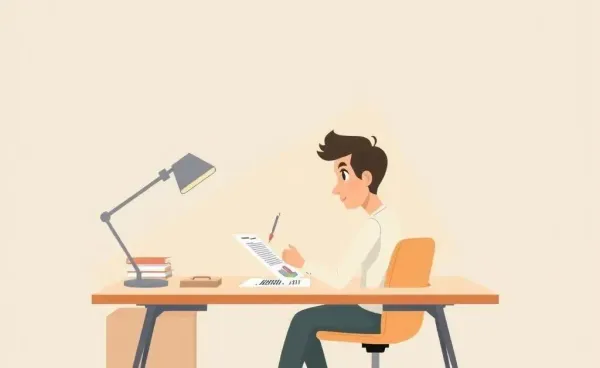 Person looking thoughtful at a desk with financial documents