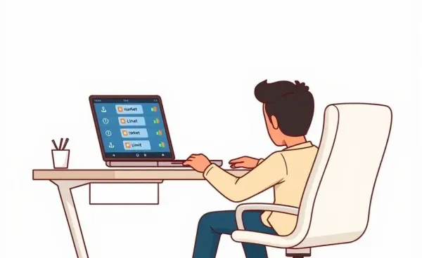 Person deciding between market and limit orders at a desk