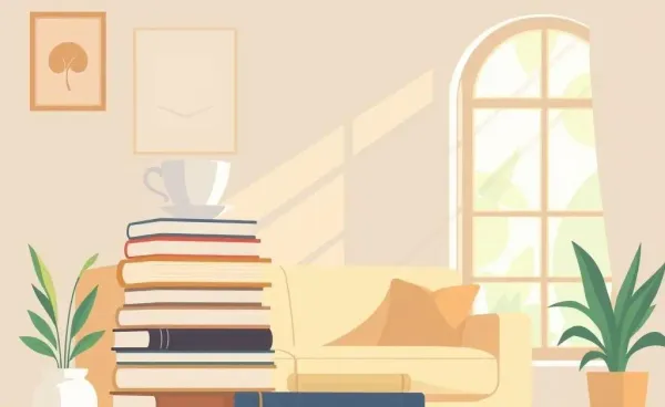 A cozy living room symbolizing mindful spending and thoughtful splurging