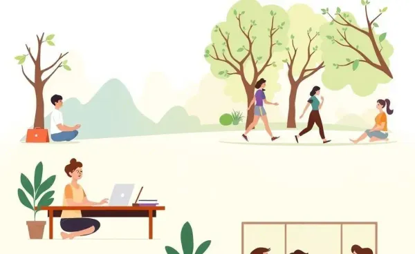 People practicing mindfulness throughout their day.