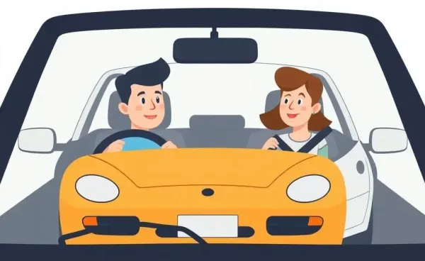 Calm dialogue between drivers after a small car accident