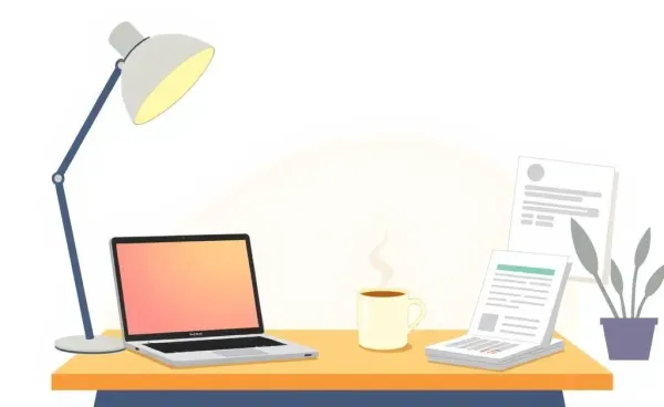 A cozy workspace setup for a mortgage loan originator.