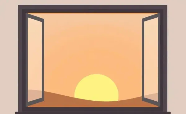 A serene scene of someone enjoying the sunrise.