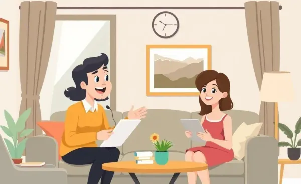 Mortgage advisor explaining to a couple