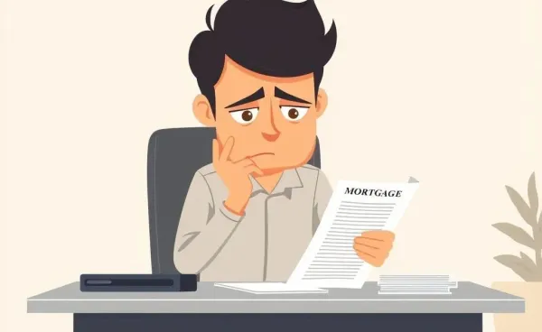 Person contemplating breaking a mortgage contract