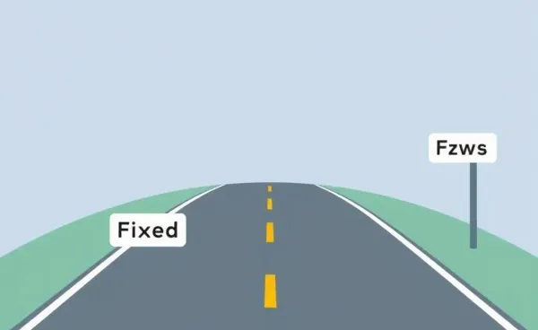 A visual representation of choosing between fixed and tracker mortgages