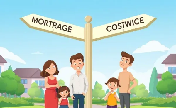 Family considering mortgage options at a crossroads