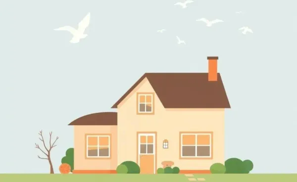 An illustration of a home symbolizing mortgage freedom.