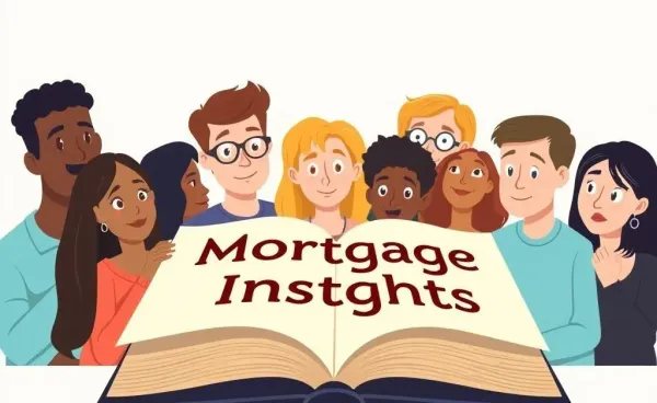A diverse group of people pondering mortgage insights.