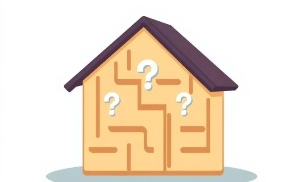 A maze shaped like a house symbolizing the complexity of mortgage questions.
