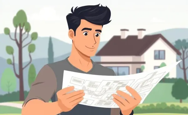 A person confidently examining a mortgage map