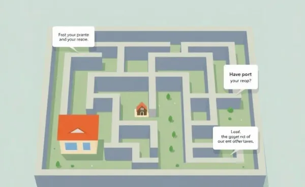 An illustration of a maze with paths symbolizing mortgage porting