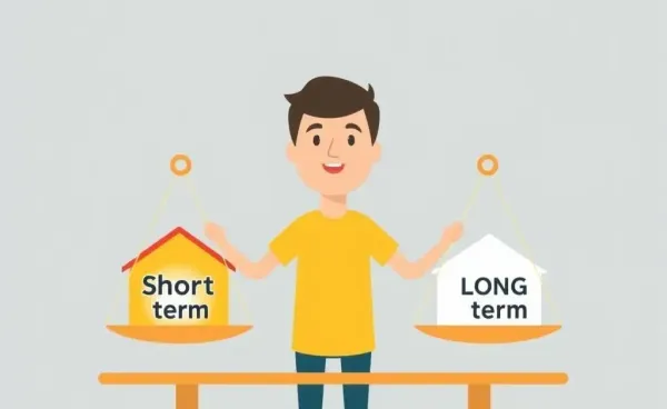 Cartoon illustration of mortgage term options