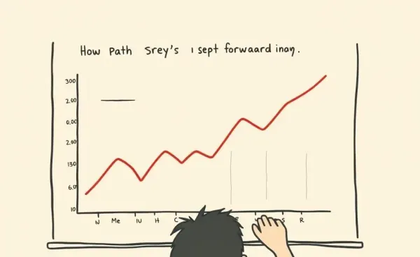 Illustration of a person exploring a financial path forward